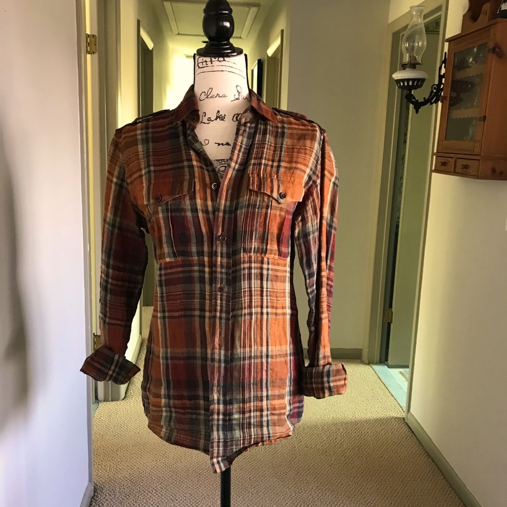 Ralph Lauren paid linen shirt